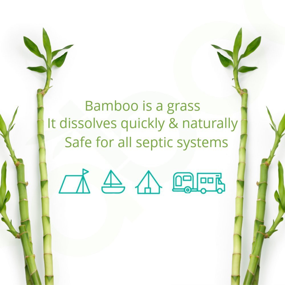 Papel Higiénico Caboo Bambú 12 Rollos Dobles Biodegradable Ecológico