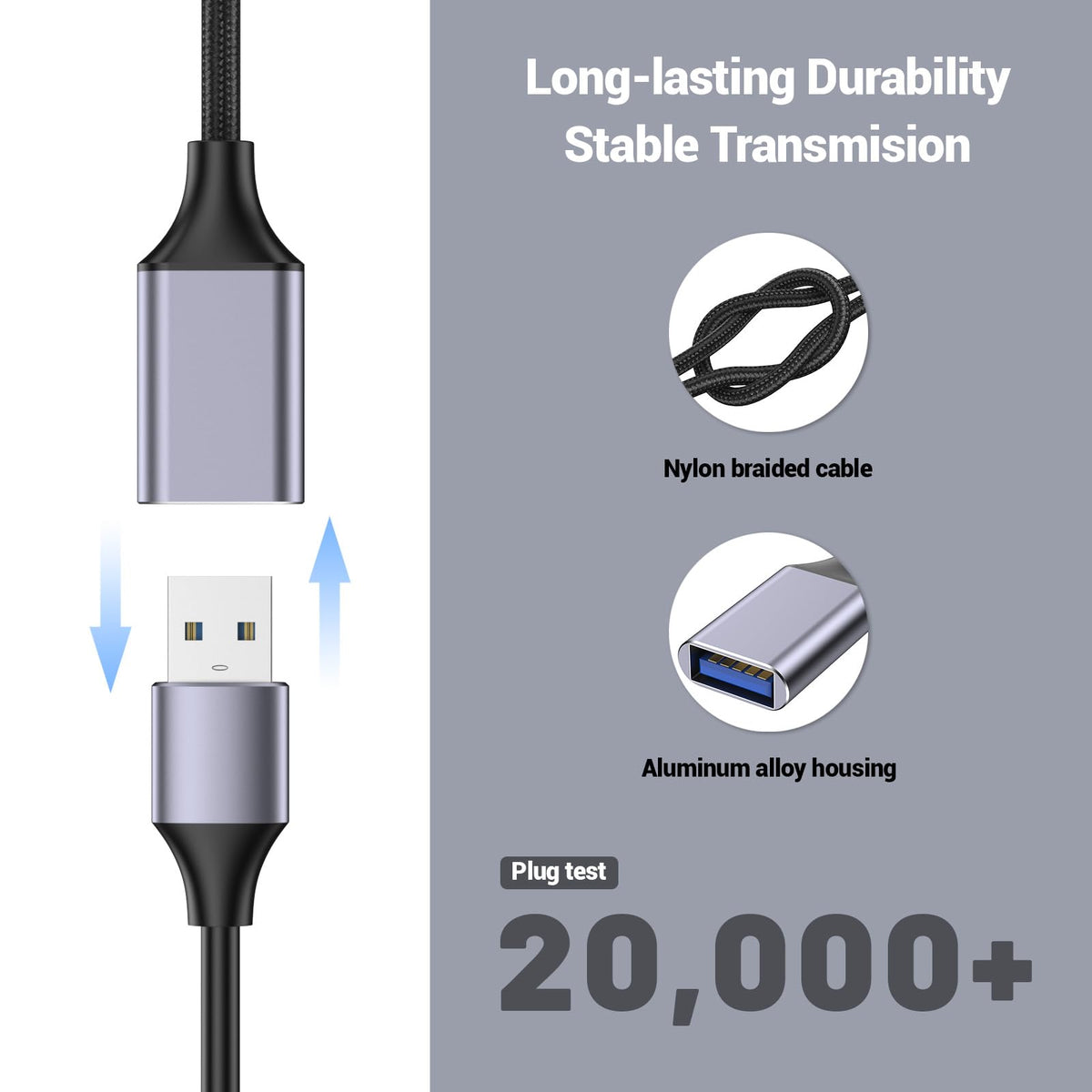 Adaptador de Cable USB Hembra a USBC Macho Pastall 2 m USB3.0