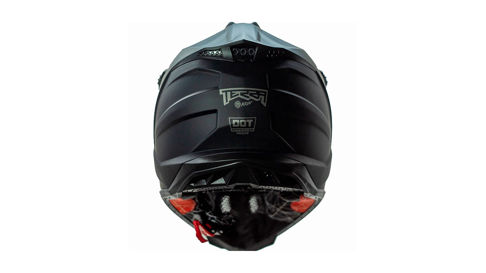 KOV Casco Terra Cross Negro Mate Solid Off-Road para Motocross Dot (XL)