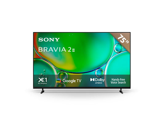 Sony BRAVIA 2 II Pantalla 75” LED 4K HDR Google TV 2025