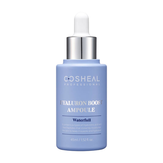 COSHEAL Ampolla Hyaluron Boost de 1,52 onzas líquidas. Suero hidratante y voluminizador con ácido hialurónico, combina bien con el suero de vitamina C y retinol, no graso, hipoalergénico