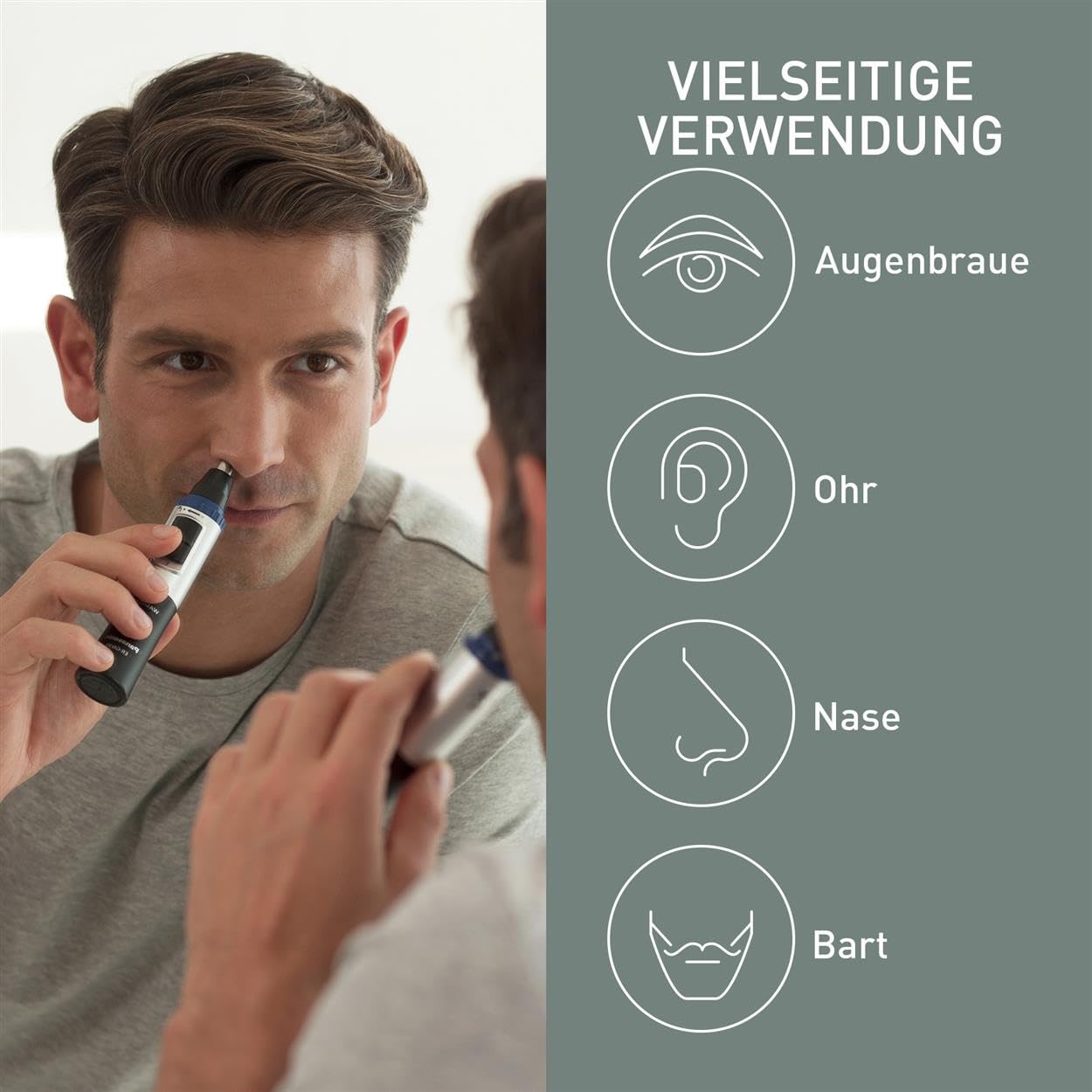 2 pack Panasonic ER-GN30-K Nose, Ear n Facial Hair Trimmer Wet/Dry with Vortex Cleaning System, Black