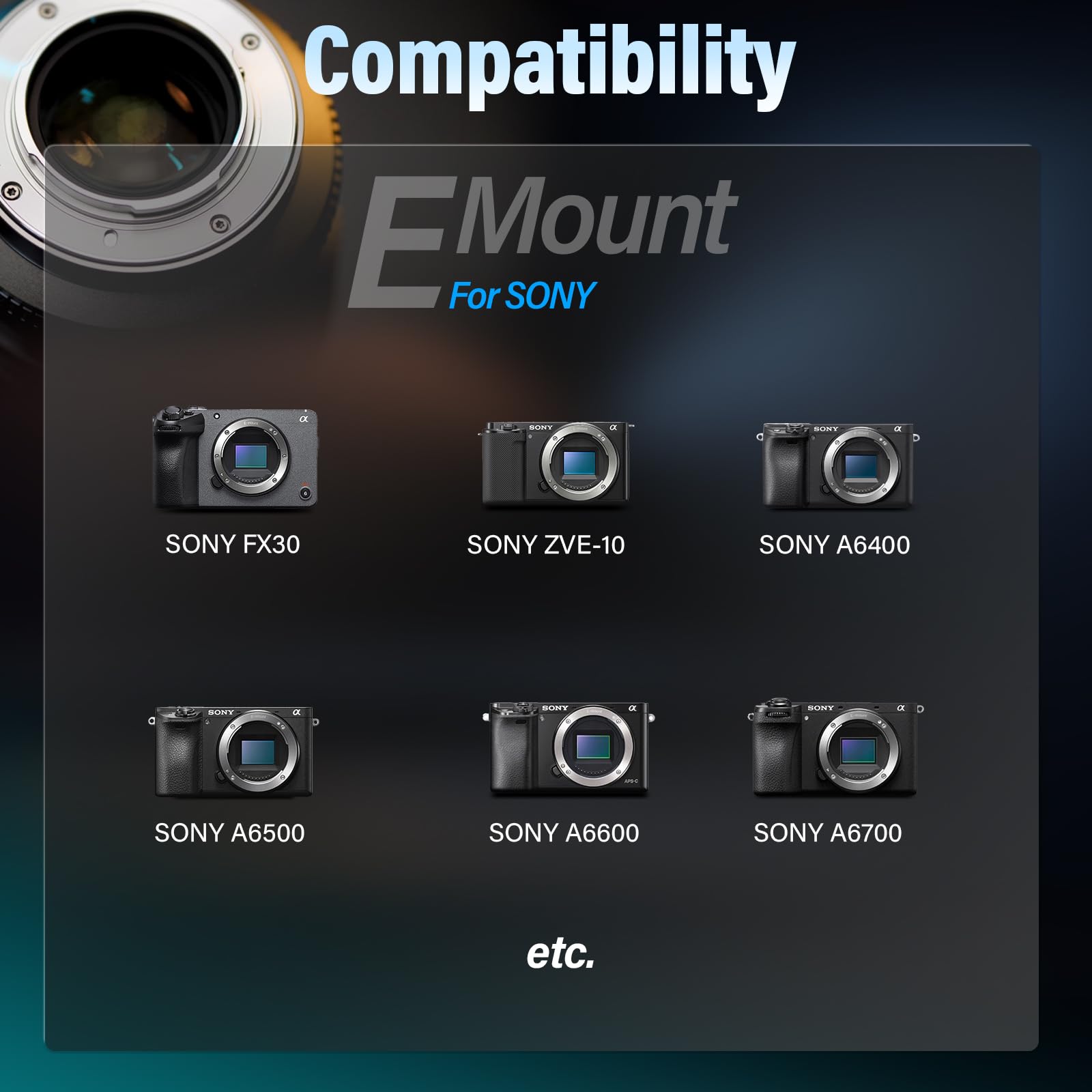 Lente de Cine SIRUI 24mm T1.2 Montura E Apertura Grande Night Walker APS-C Enfoque Manual