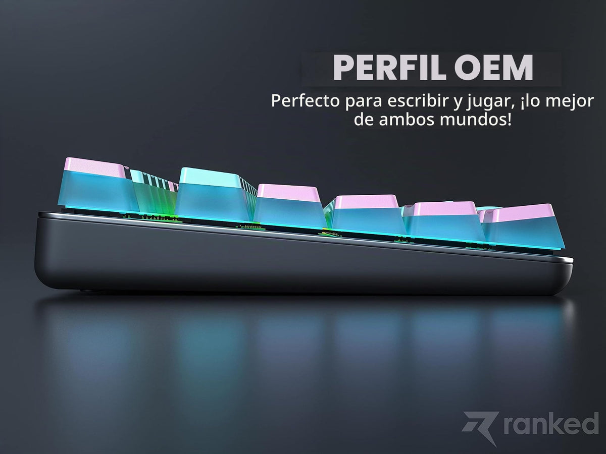 Teclas Pudding PBT Ranked Miami Translúcidas ANSI e ISO para Teclado Mecánico RGB