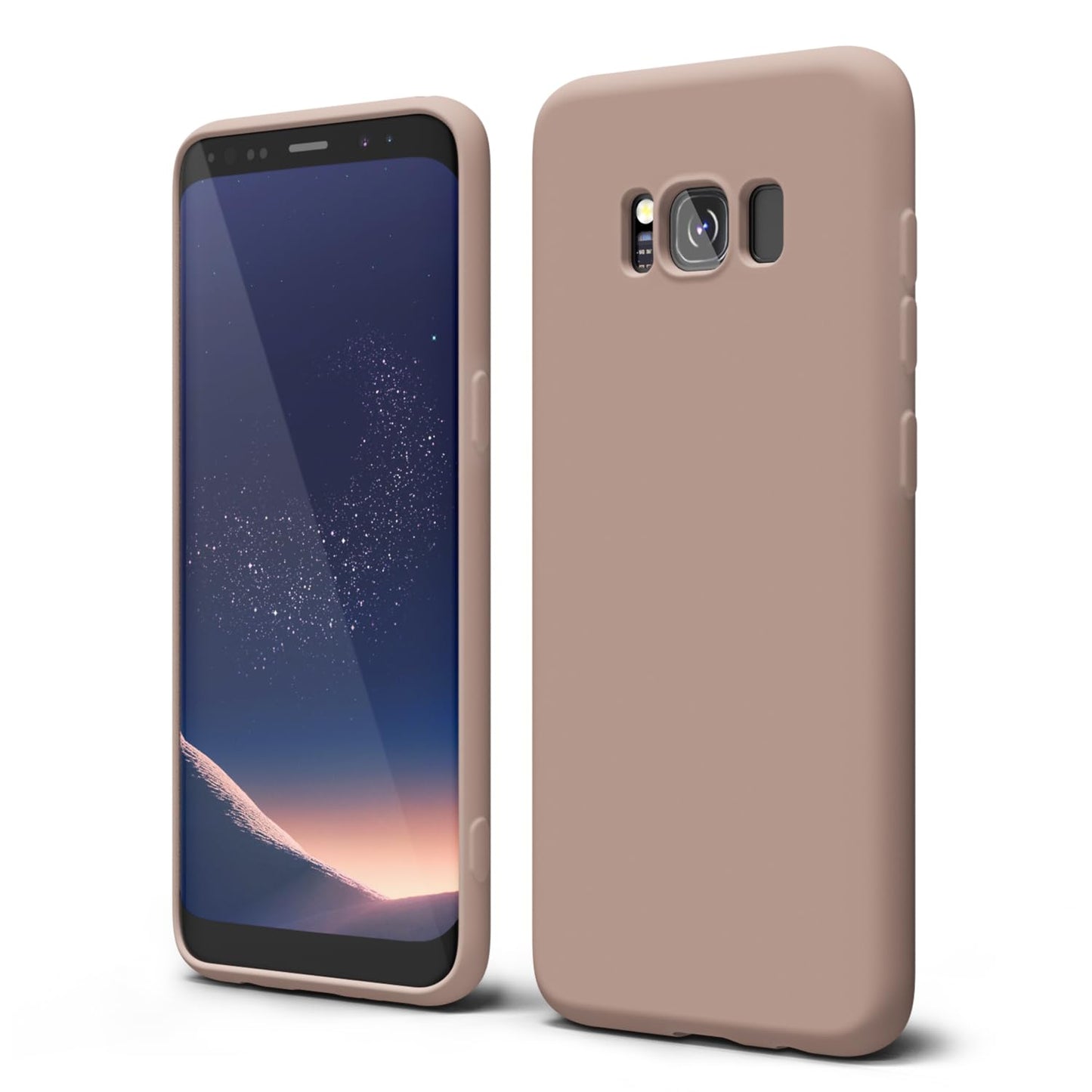 oakxco - Funda de silicona líquida diseñada para Samsung Galaxy S8, bonita funda delgada de goma suave TPU lisa de gel para mujeres y niñas, estética, mate sólido protector y a prueba de golpes, color