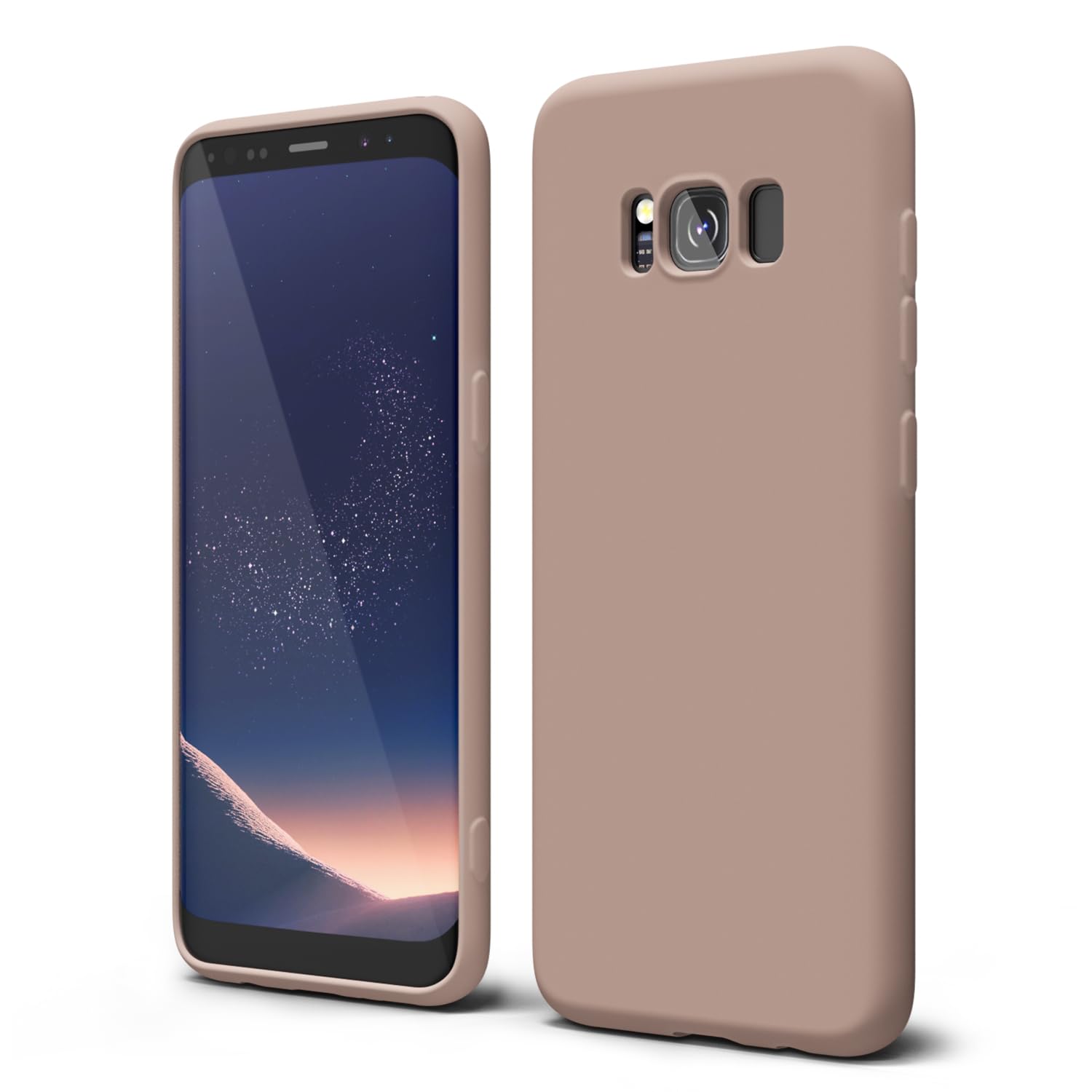 oakxco - Funda de silicona líquida diseñada para Samsung Galaxy S8, bonita funda delgada de goma suave TPU lisa de gel para mujeres y niñas, estética, mate sólido protector y a prueba de golpes, color