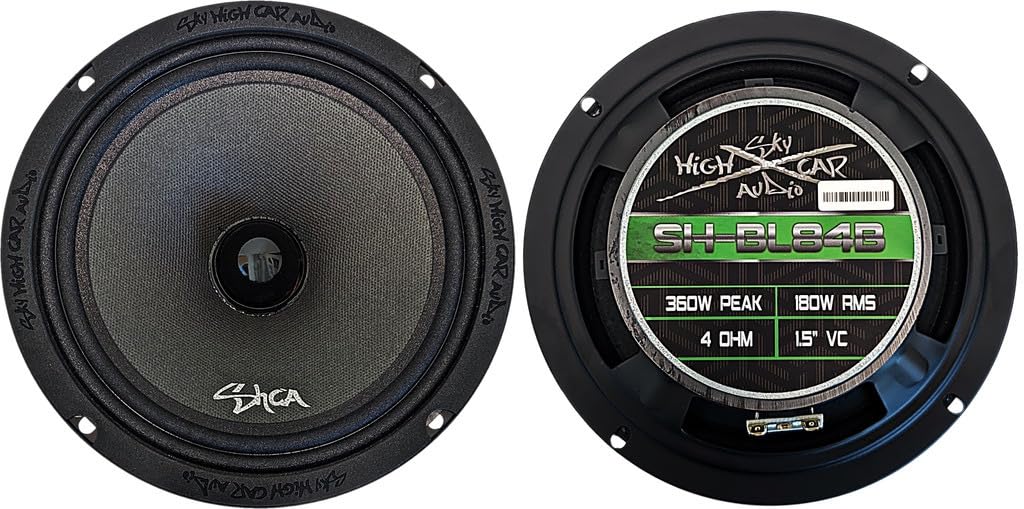 Sky High Car Audio SH-BL84B - Altavoz de rango medio (altavoz único)