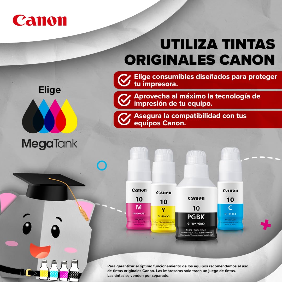 Canon Impresora Multifuncional Wi-Fi G7010 de Tanque de tintas, Bandeja de Entrada de 350 Hojas con ADF y Fax