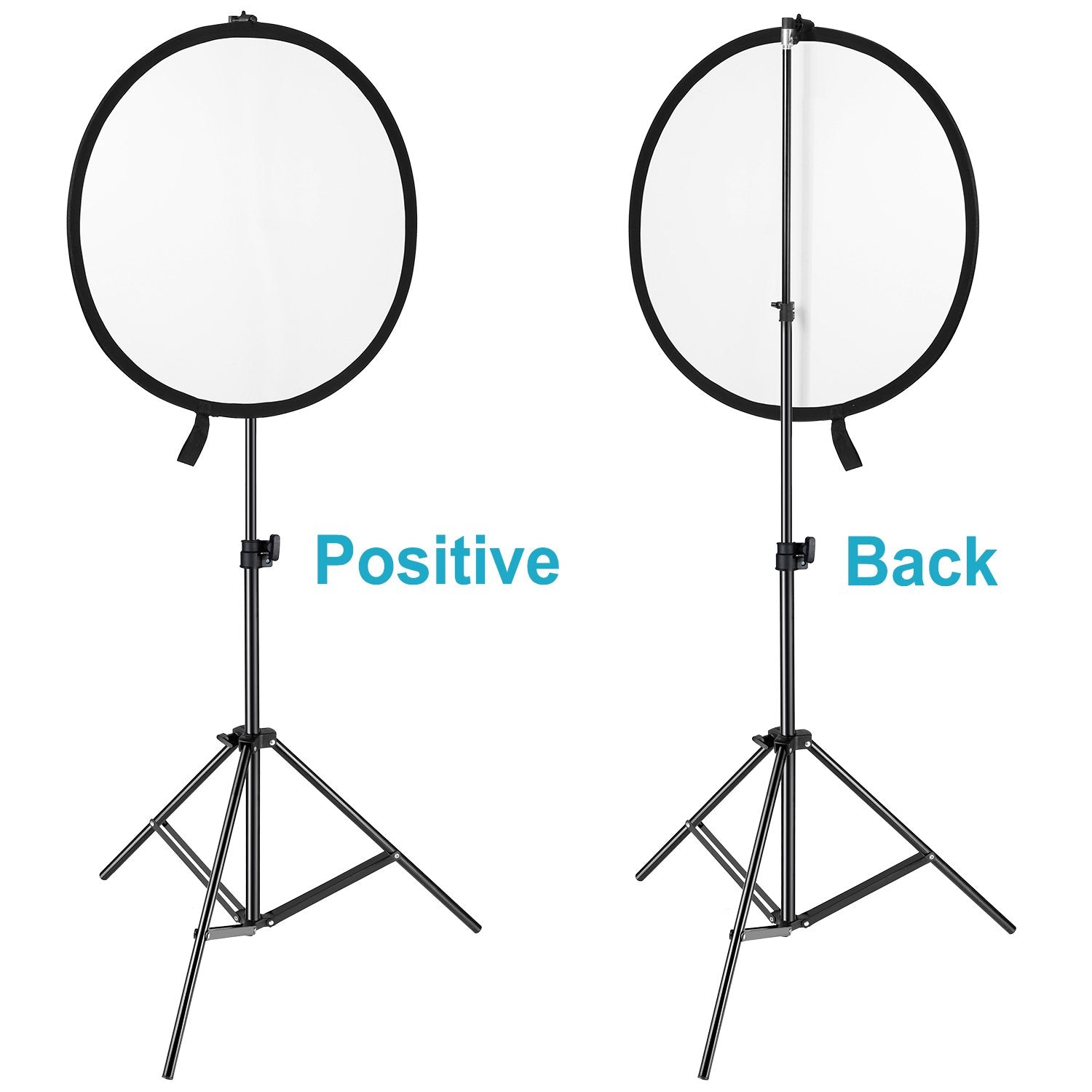 Neewer 2 Piezas de Fondo de Fotografía de Estudio Portátil y Clip de Soporte de Disco Reflector