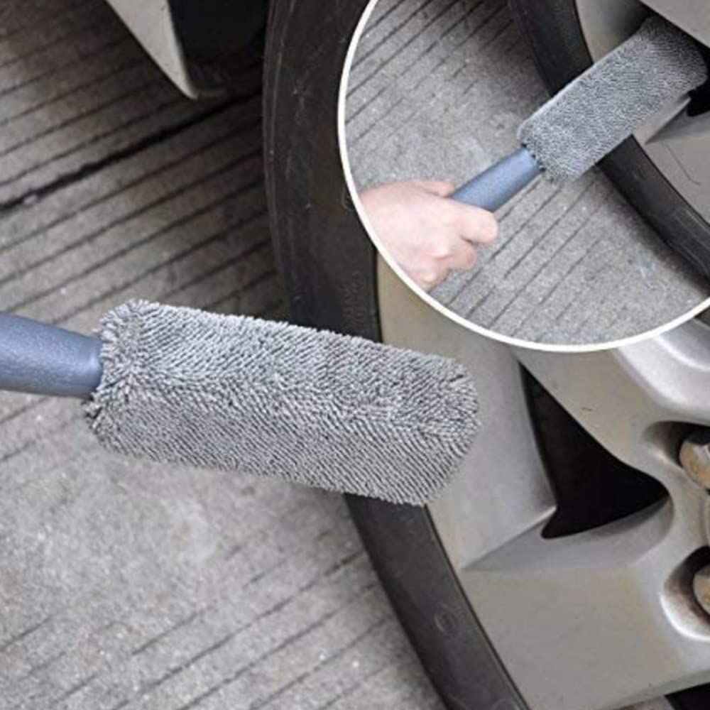 Kit de Limpieza para Auto 12 Piezas con Cepillo para Rueda y Guantes de Microfibra