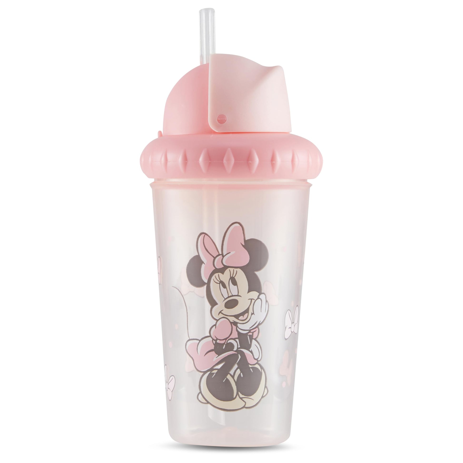 Disney - Vasos para sorbos para niños y niñas, paquete de dos tazas para sorber de 10 onzas, con popote y tapa, botella de agua de viaje duradera a prueba de fugas para niños pequeños