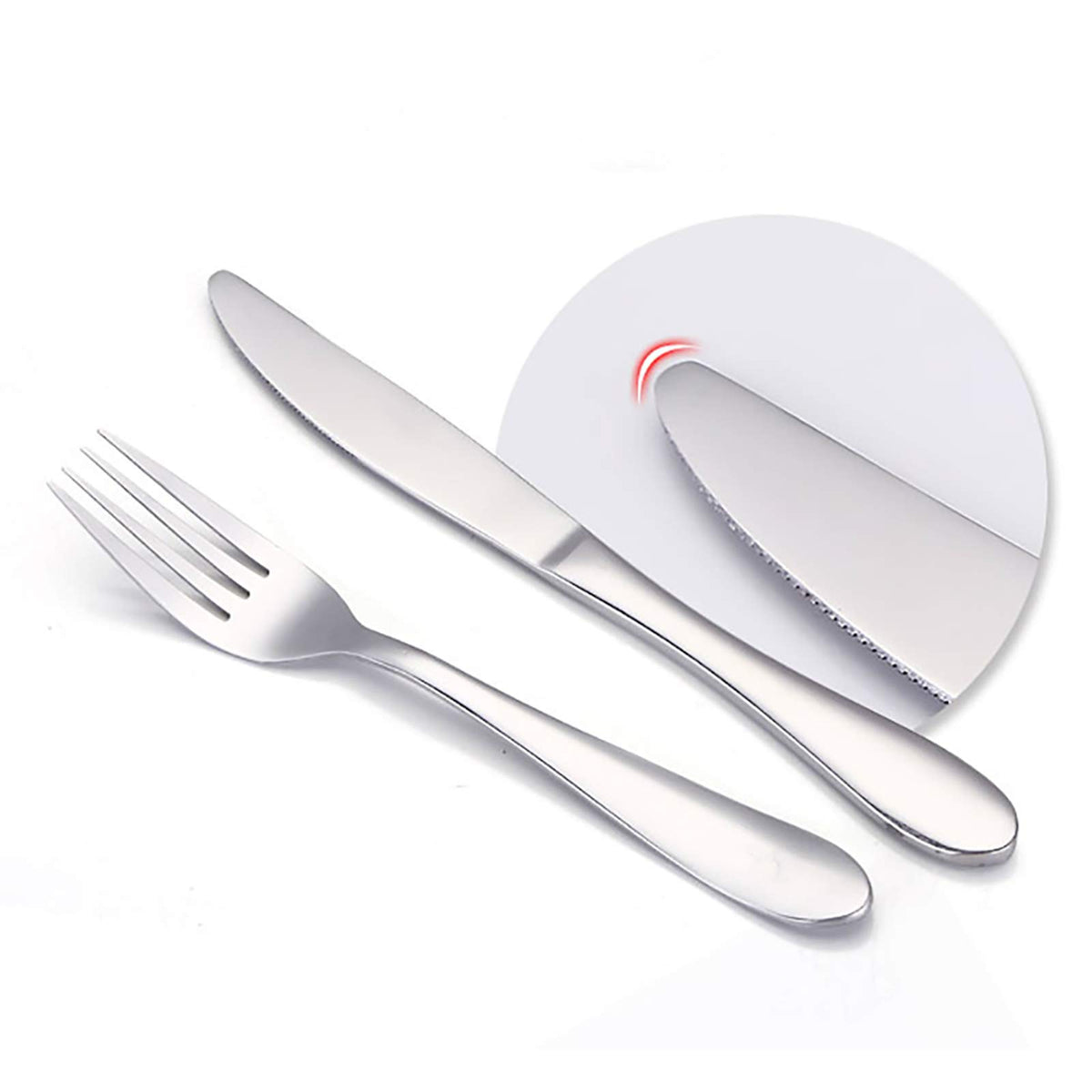 VANRA Juego de cubiertos para niños de 4 piezas de acero inoxidable 18/10, juego de vajilla para niños, juego de cubiertos plateados, utensilios de cena para niños pequeños (acabado cromado) (1 tenedor + 2 cucharas + 1 cuchillo)