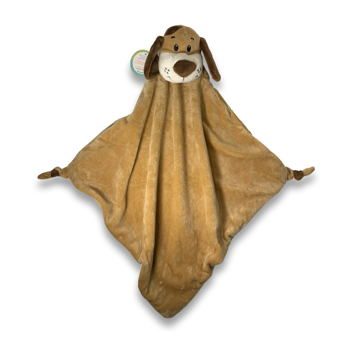 Pepe n Tito - Manta de seguridad para bebé, 45 cm de alto, suave forro polar, manta para bebé para niños y niñas, manta calmante con peluche de animal, Perro marrón, 17