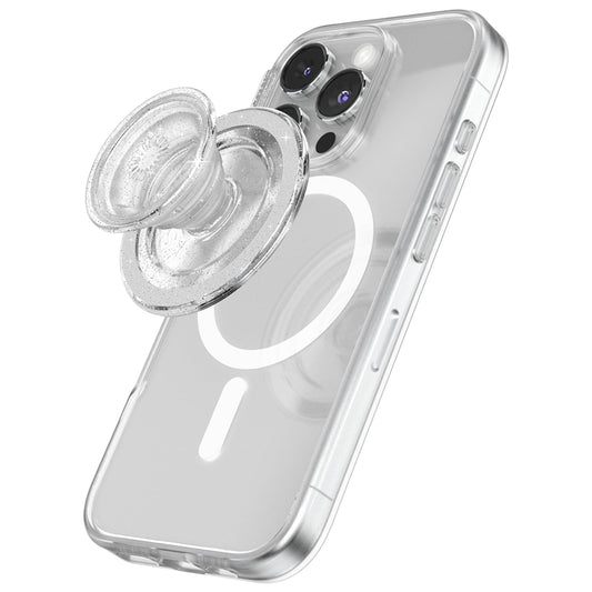Empuñadura PopSockets MagSafe Rosado con Parte Superior Intercambiable para iPhone y Tablet