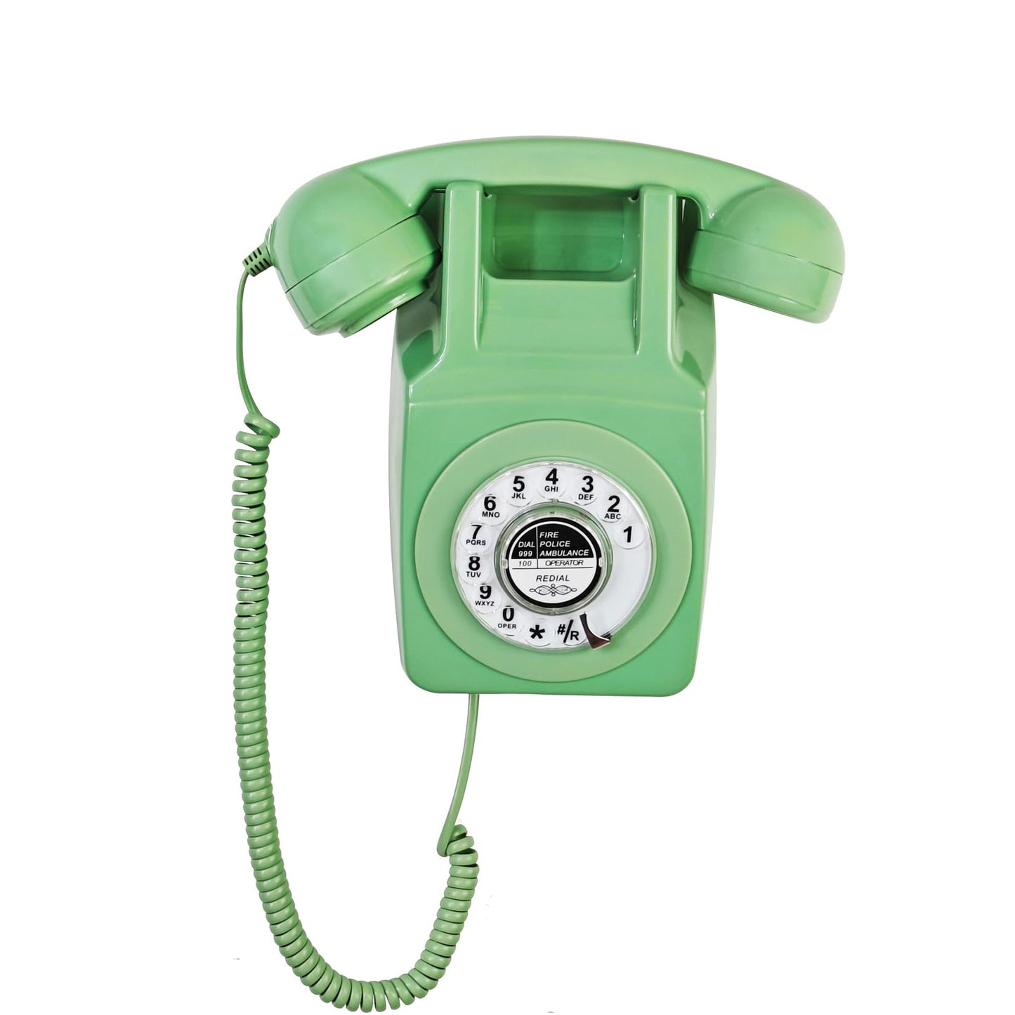 Artisam - Teléfono fijo retro, teléfono de pared clásico con cable, soporte de pared antiguo, con función de remarcado para hogar, oficina, hotel, escuela