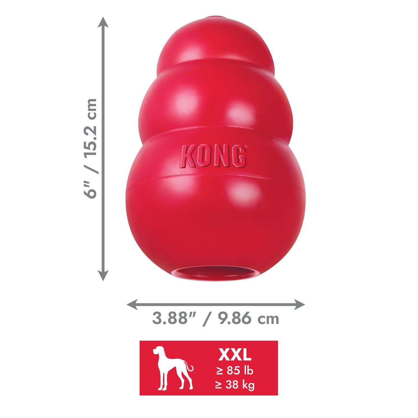 Kong Interactive Classic Toy, Color Rojo, Extra Extra Grande