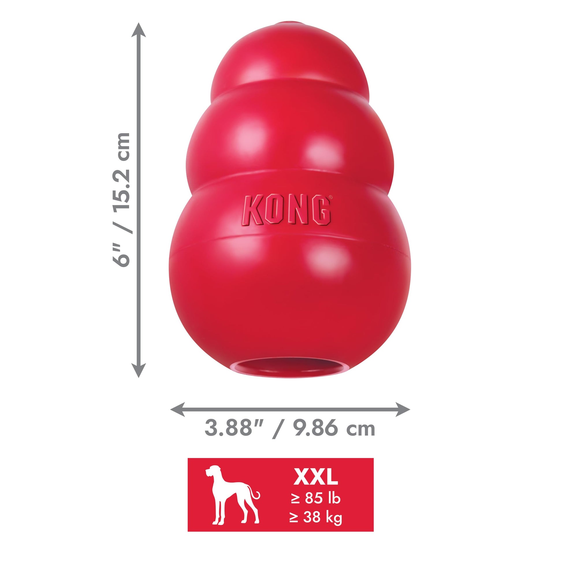 Kong Interactive Classic Toy, Color Rojo, Extra Extra Grande