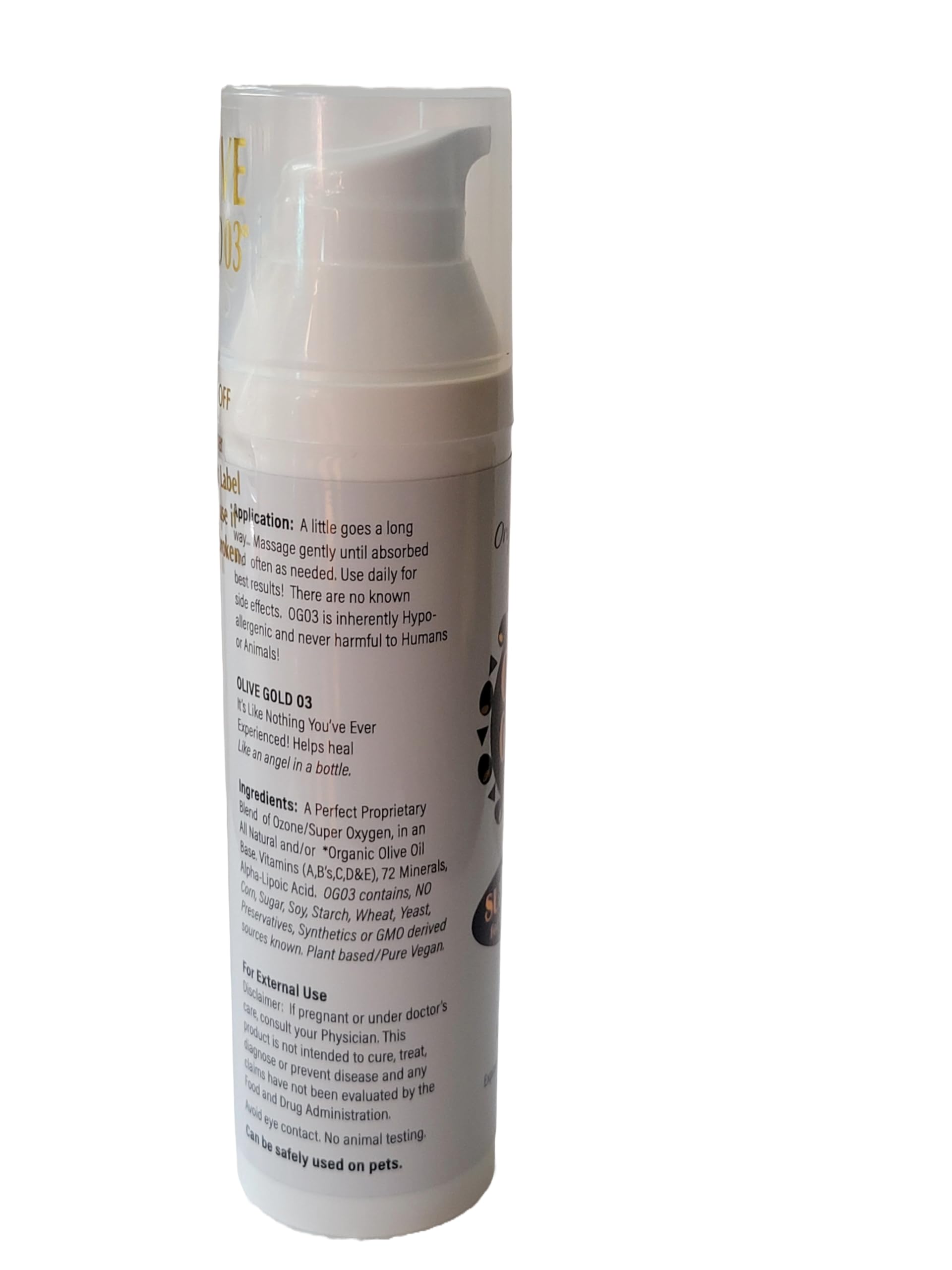 Olive Gold O3 Skin Care Lotion - Ozonated Olive Oil Super Oxygen (4oz) by Olive Gold O3