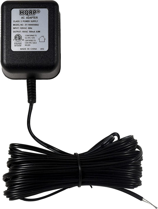HQRP Transformador adaptador de corriente alterna de 18 voltios compatible con timbres de video inteligentes Nest Hello, Ring, Ring-2, Ring-3, Arlo, Zmodo, Eufy fuente de alimentación, cable de 20