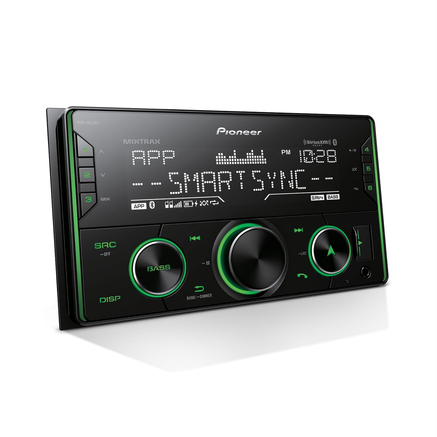 Pioneer MVH-S622BS Double DIN, Amazon Alexa, Pioneer Smart Sync, Bluetooth, Android, iPhone - Receptor de Medios Digitales de Audio