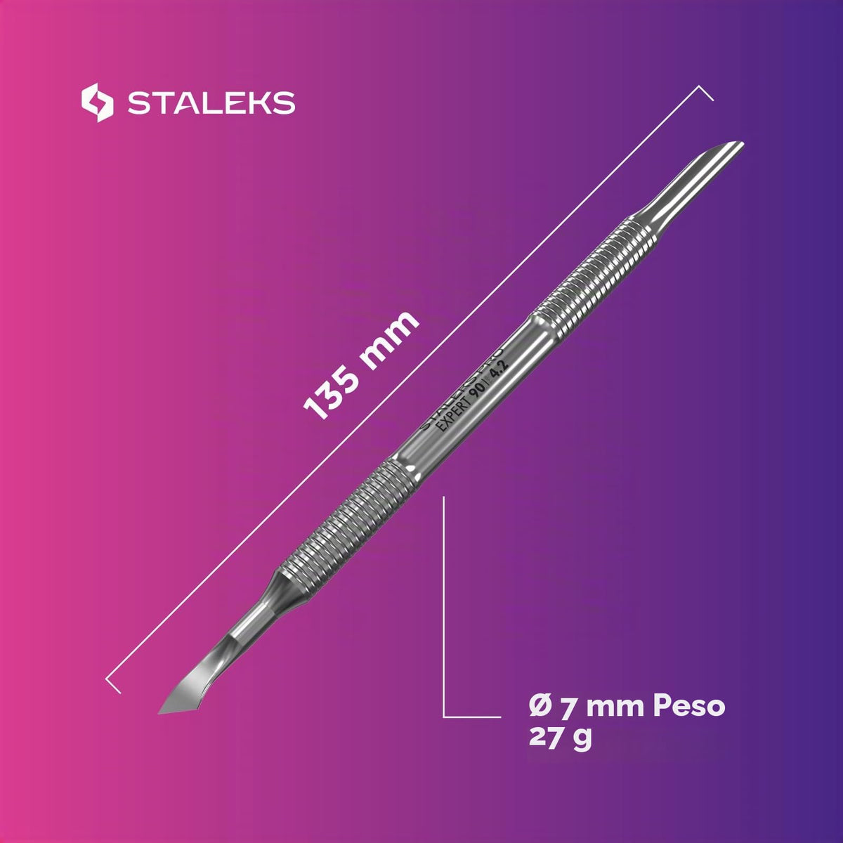 Pusher Cuticle Manicure Pedicure Staleks Pro Expert Pe-90/4.2 slant pusher and bent blade