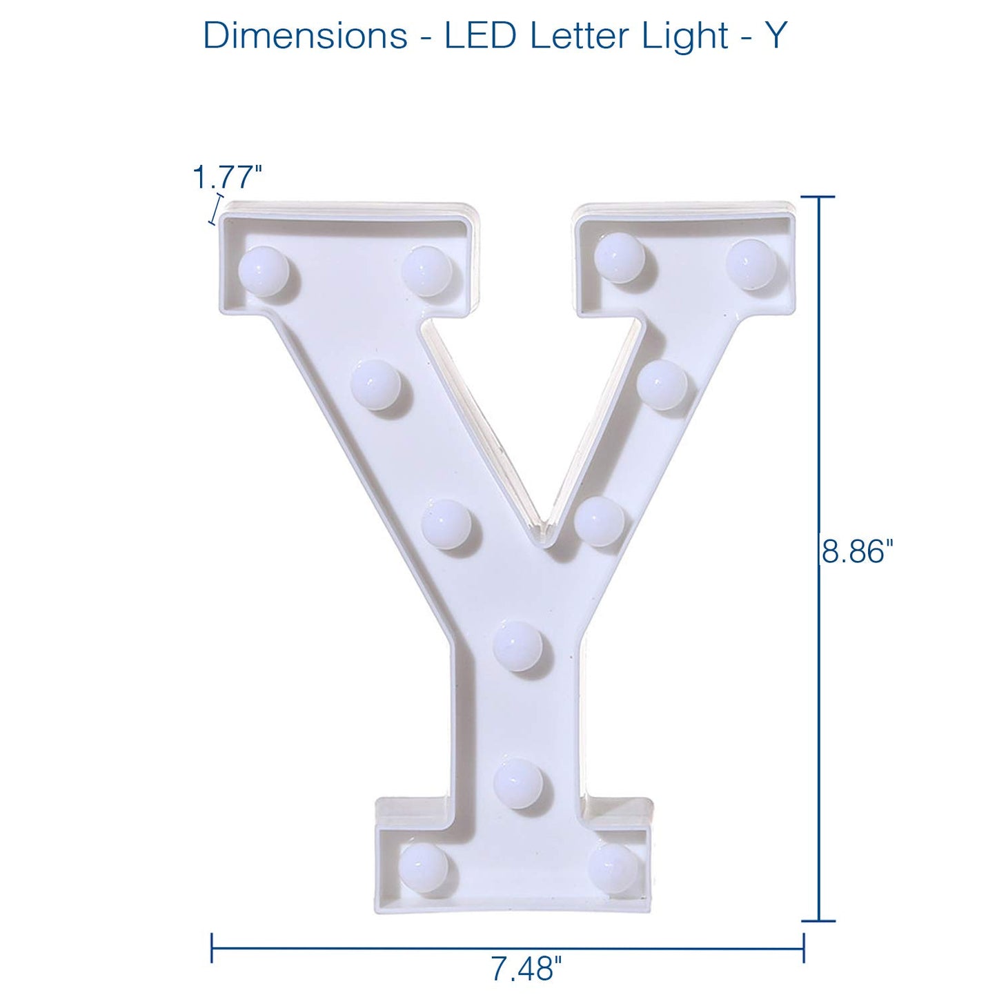 Letras Iluminadas LED VITI Blancas para Decoración de Pared y Evento