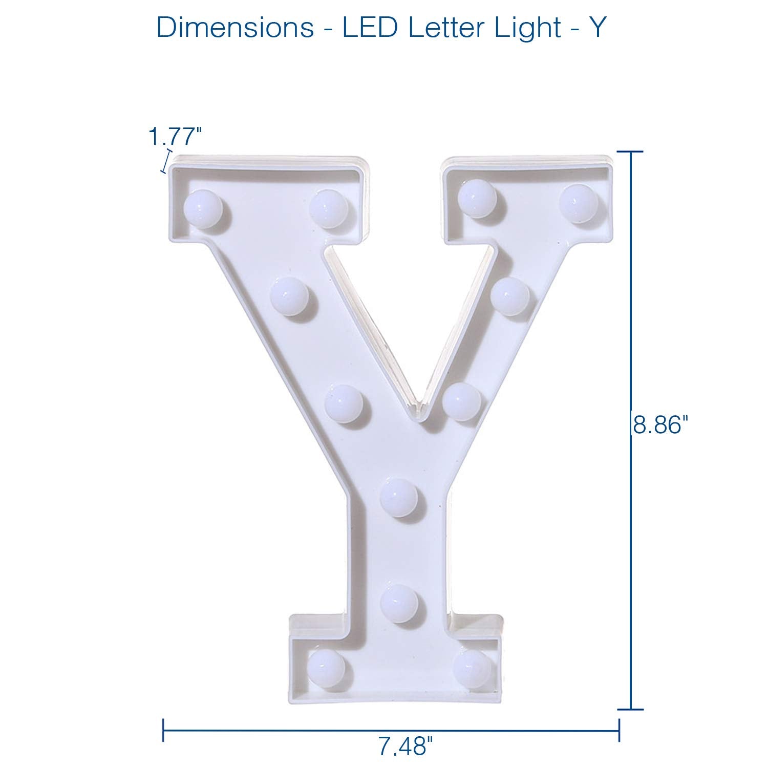 Letras Iluminadas LED VITI Blancas para Decoración de Pared y Evento