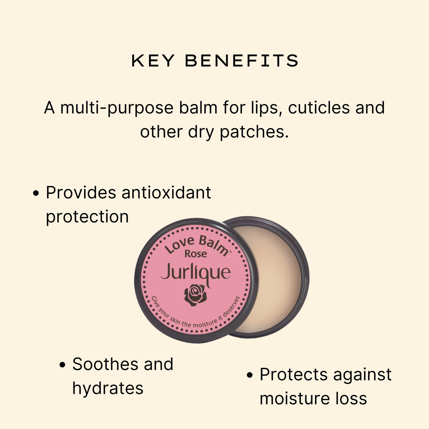Moisturizing Lip Balm - Jurlique: Rose Love Balm - 0.5 oz - Moisturizes and Protects Dry Skin, Hydrates and Softens With Olive Oil and Safflower Seed Oil, Infused With The Natural Scent of Roses