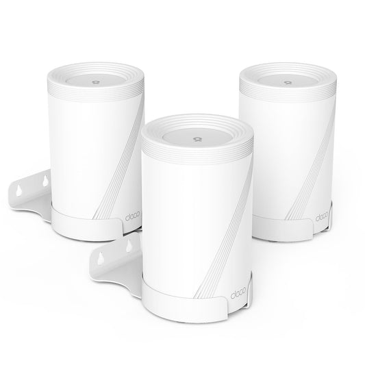 BANGCHEER Soporte de Pared para TP-Link Deco BE63/ BE65/BE10000 Mesh Wi-Fi 7 System, Ahorro de Espacio de Aleación de Aluminio Soporte de (Paquete de 3)