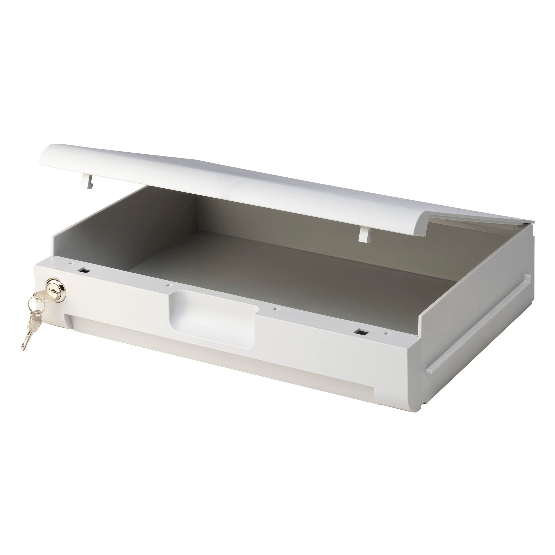 Cajón de Plástico SentrySafe Blanco con Bloqueo para Cajas Fuertes Ignífugas e Impermeables 1.6 y 2.0 Pies Cúbicos