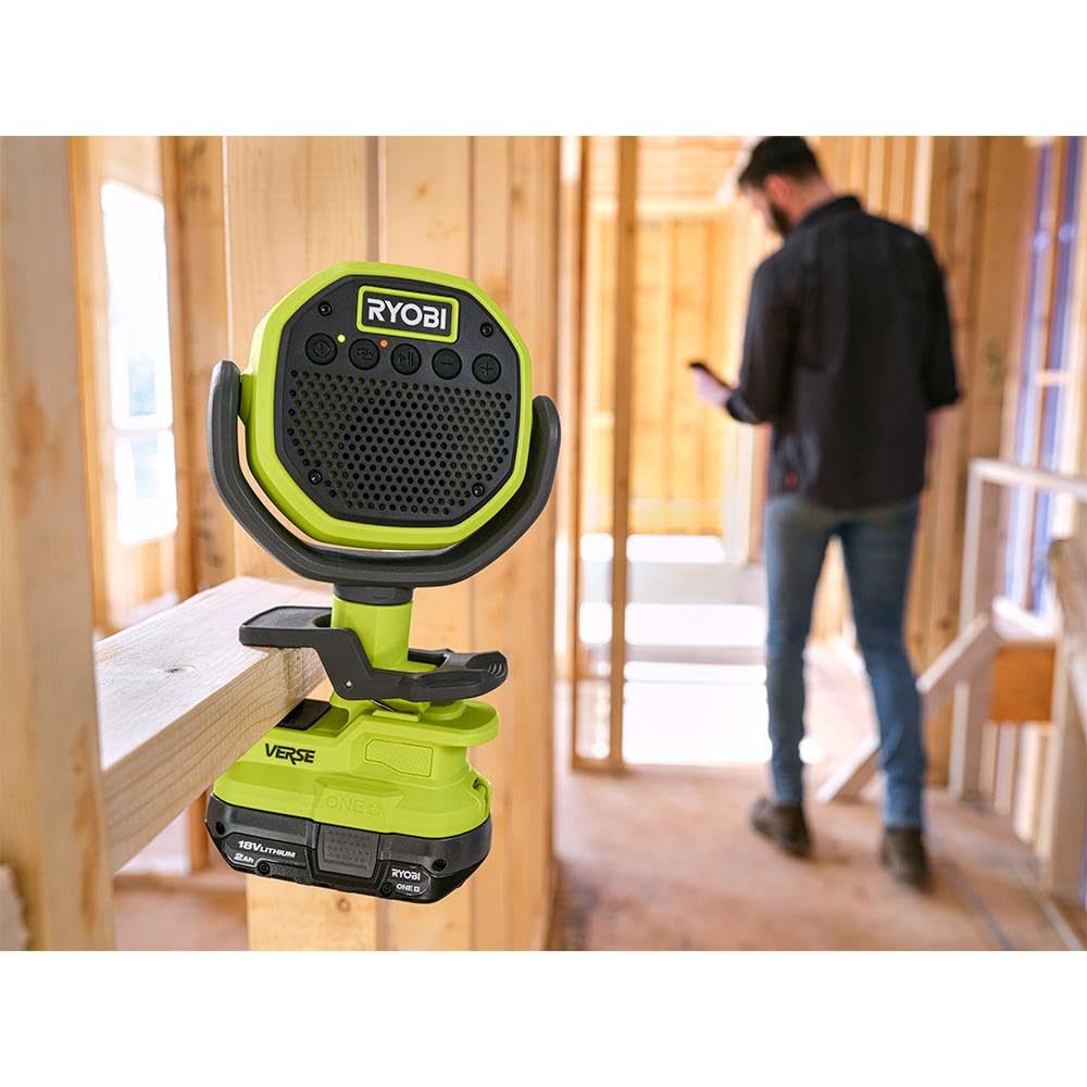 Altavoces ONE+ RYOBI 18 V VERSE con Abrazadera 2 Pack Solo Herramientas