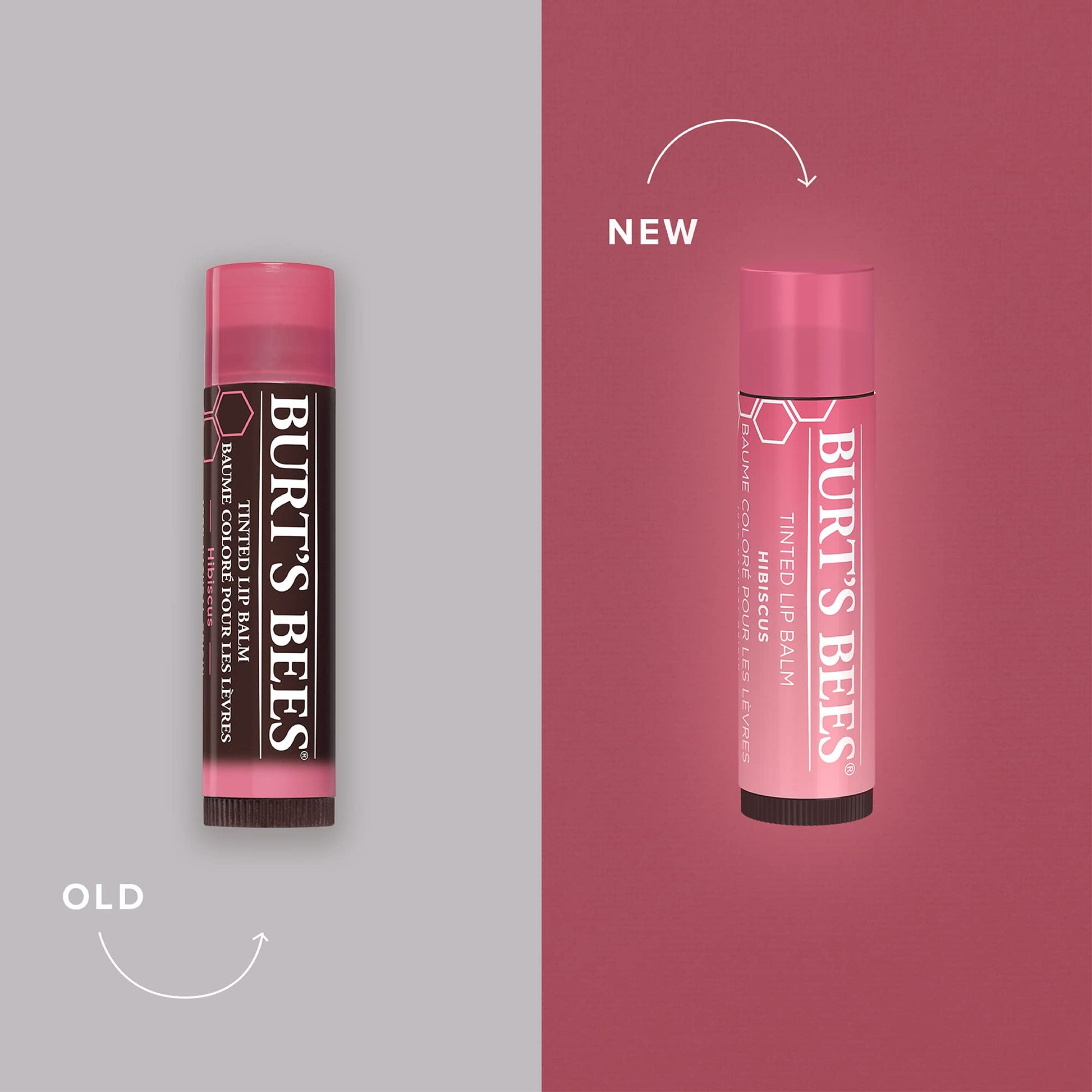 Burts Bees Tinted Lip Balm - Hibiscus for Unisex Lip Balm 0.15 oz