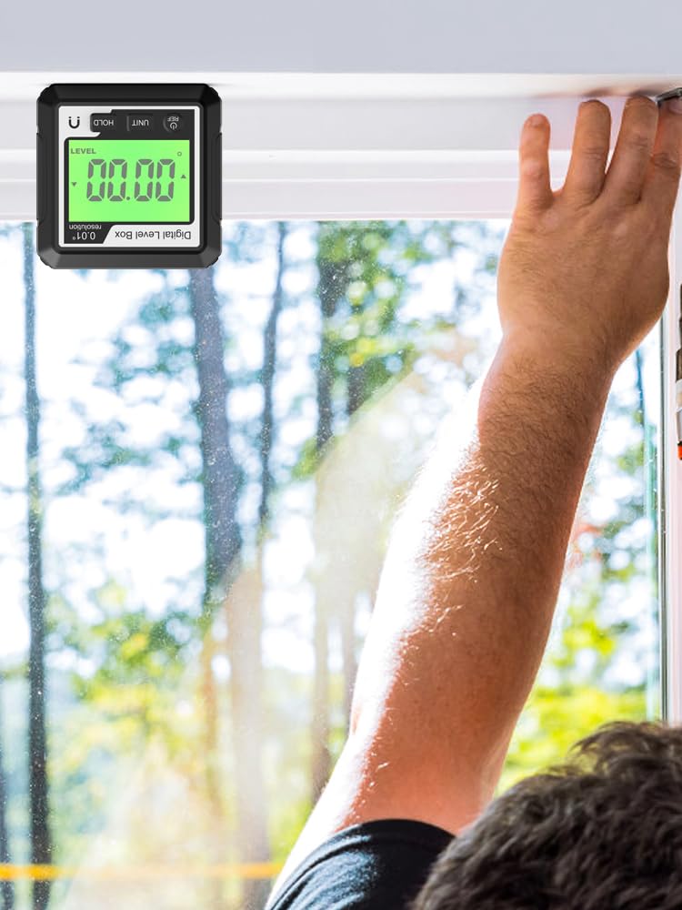 Inclinómetro Digital Abizarch Retroiluminado Portátil con Pantalla LCD Magnética