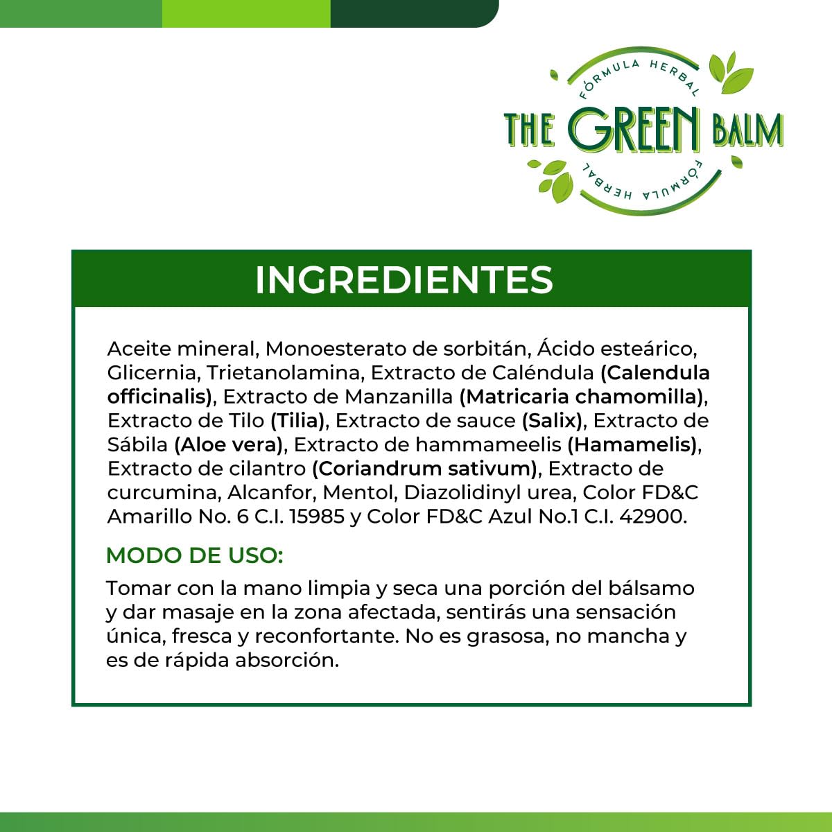 ANAHUAC The Green Balm, Fórmula Herbal Corporal, 250 g