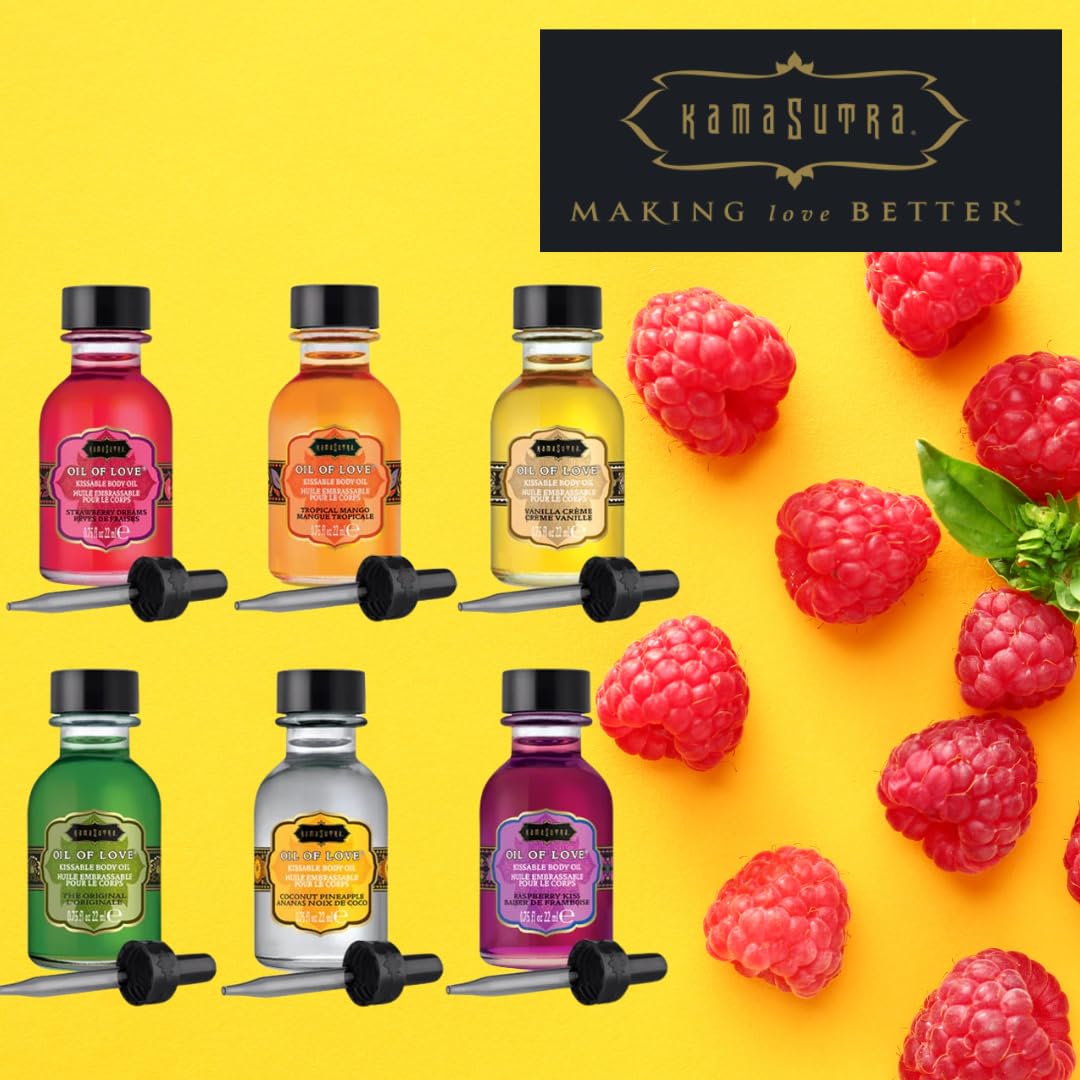 Kama Sutra Aceite de Masaje - Frambuesa Kiss 0.74 oz - Unisex - Adultos