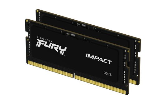 Kingston Fury Impact Kit de Memoria RAM 32GB (16GBx2) 5600MT/s DDR5 CL40 SO-DIMM, KF556S40IBK2-32