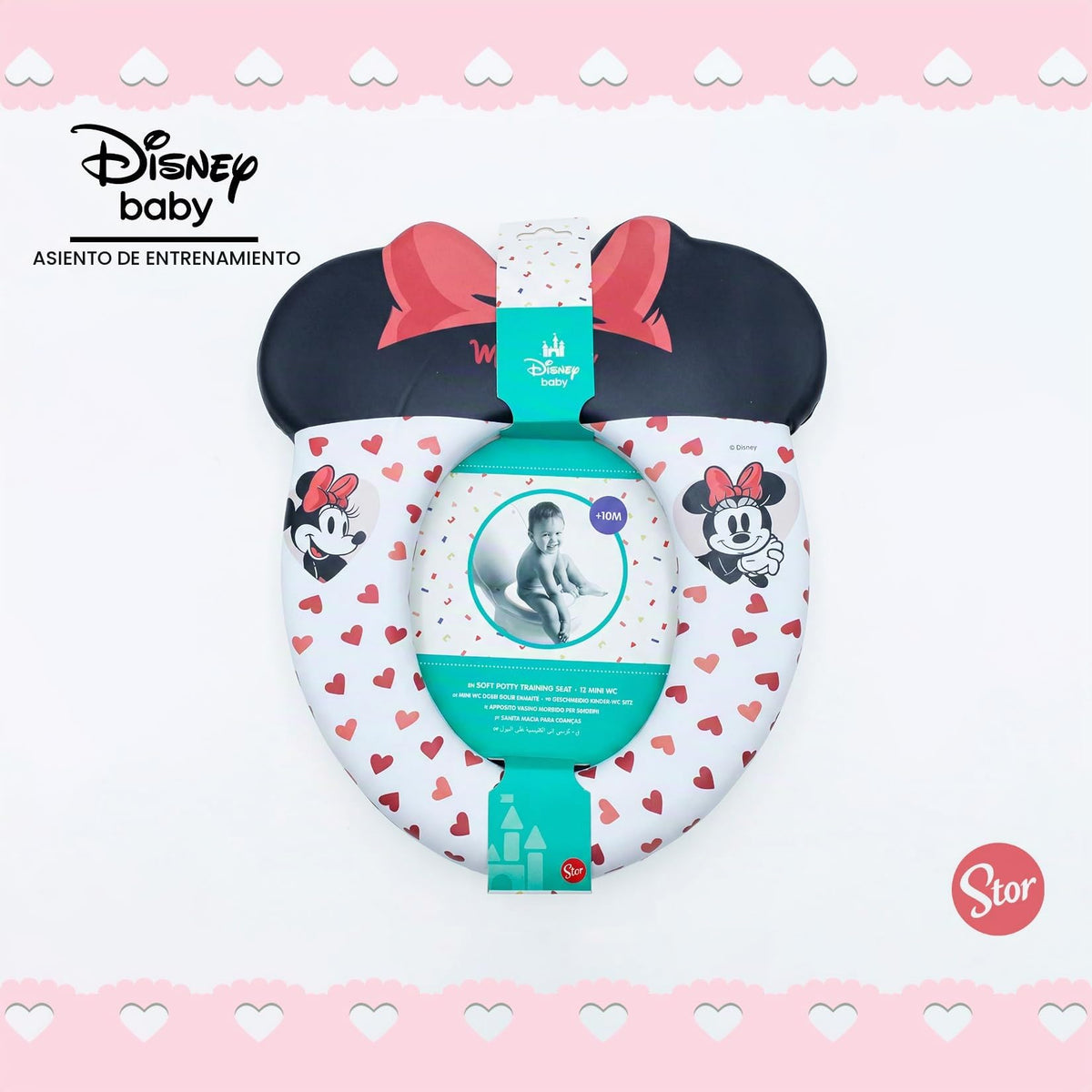 Reductor de Ba?o Infantil Minnie Mouse | Asiento Wc Entrenador | Producto Oficial |coj?n Suave | F?cil de Limpiar | Stor