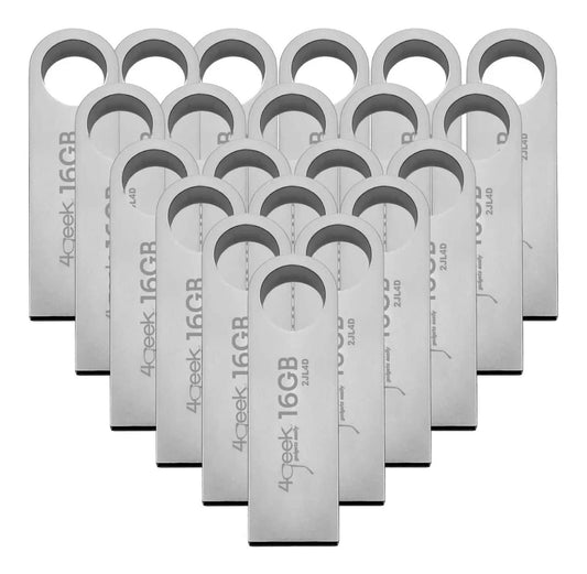 Kit Memoria USB 16GB 4GEEK Plata Ideal para Transferencias