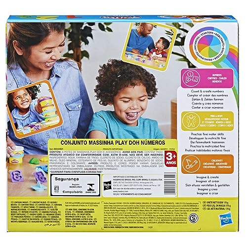 Set de Números de Compuesto de Modelado Play-Doh Surtido con Accesorios para Niños y Niñas