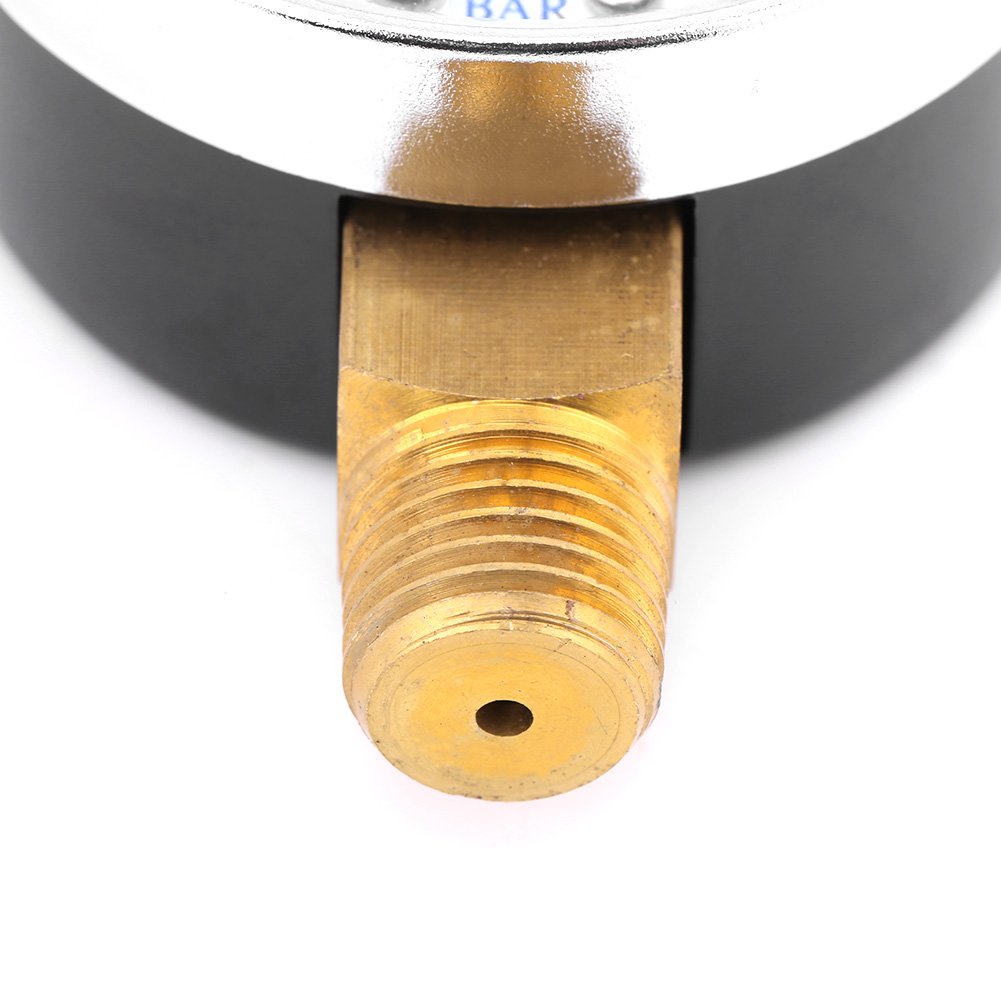 Manómetro Compresor de Aire NPT 0-200PSI con Caja Metálica de Montaje Inferior