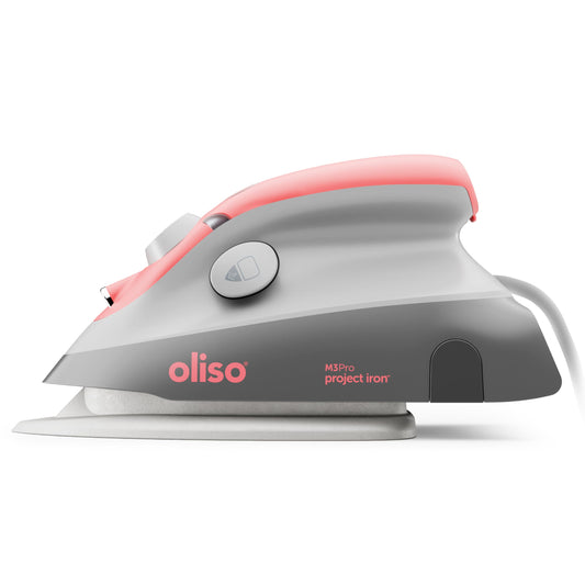 Plancha de Vapor Oliso Coral con Suela Mate de Cerámica para Costura, Acolchado, Manualidades y Viajes