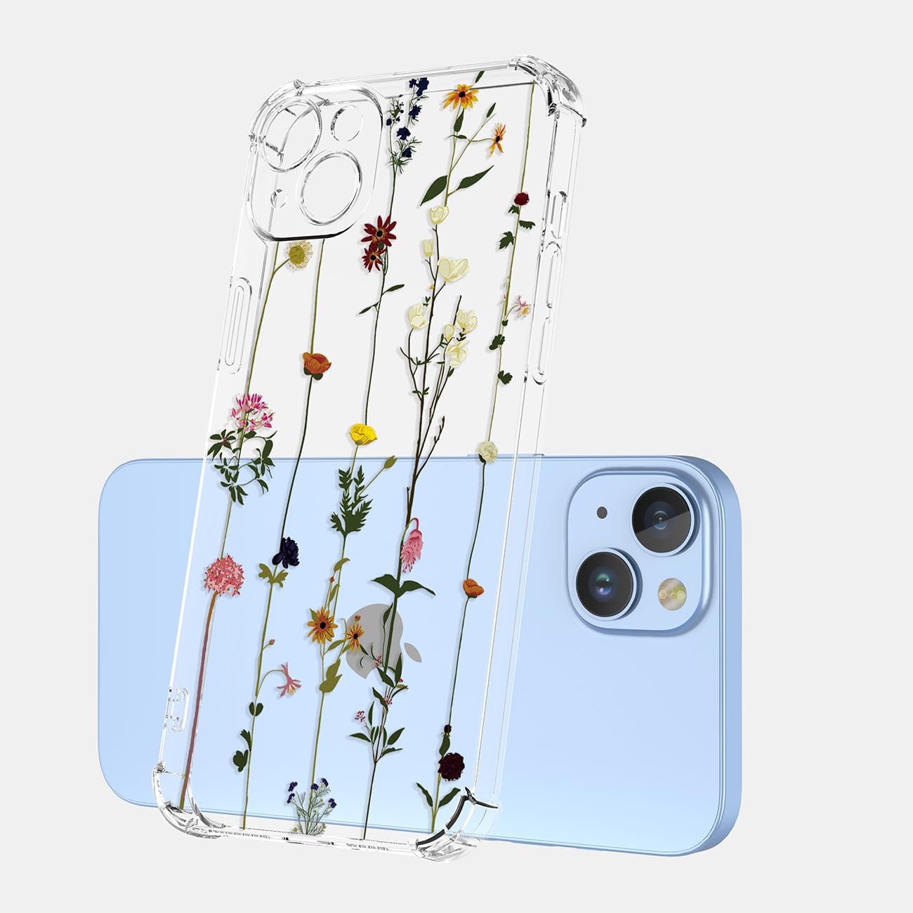 GTBDEKI - Funda para teléfono de honor X8A, funda CRT-LX1 con protector de visualización, funda transparente con patrones de jardín de flores para honor X8A floral Garden