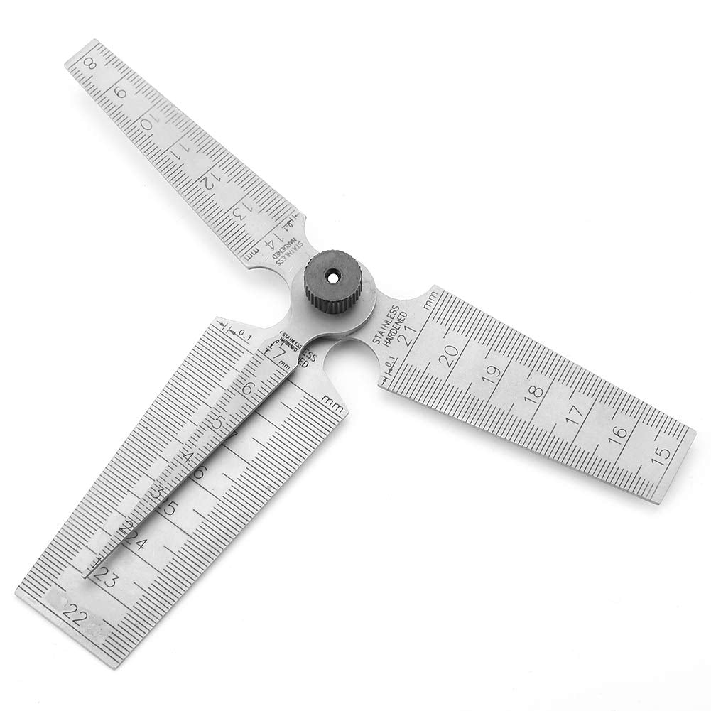 Calibre Cónico, 1 Juego de Calibradores de Espesores de Soldadura de Acero Inoxidable, Calibradores de Espesores Cónicos, Reglas, Herramienta de Inspección de Orificios, Herramienta de Medición,