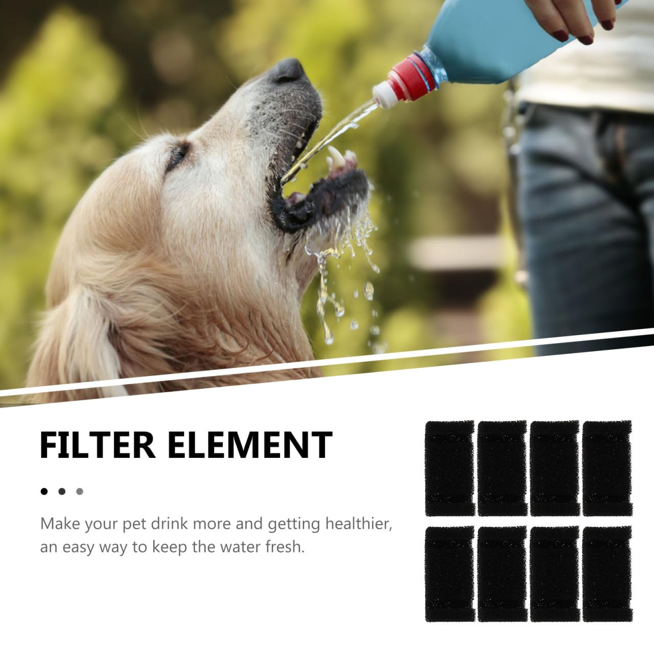 FOMIYES 8 Piezas Dispensador De Agua Filtro Algodón Dispensador De Vasos para Enfriador De Agua Y Filtro Filtros De Fuente para Mascotas Fuente De Gato Suministros De Mascotas Esponja