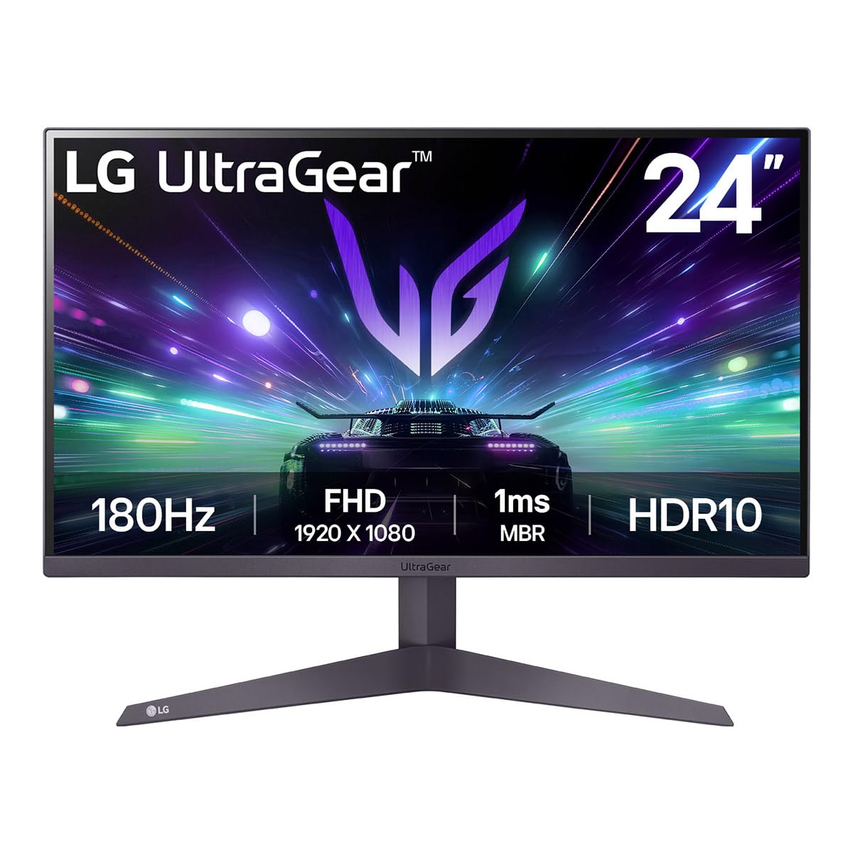 LG 24GS50F-B 24" FHD (1920 x 1080) Ultragear Monitor Gaming con 180Hz, 1ms MBR, HDR10, AMD FreeSync, HDMI, DisplayPort, diseño virtualmente sin Bordes de 3 Lados, Color Negro