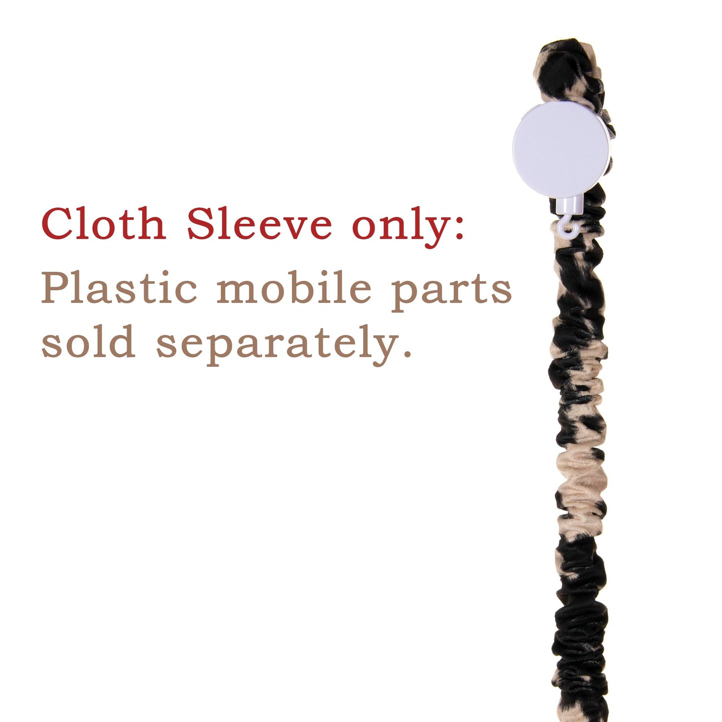 Cubierta de brazo móvil para cuna de bebé, cuna de bebé, cubierta de timbre para bebé, caja de música infantil, soporte de juguete, cubierta de tela para cuna, brazo móvil, 54 pulgadas de largo
