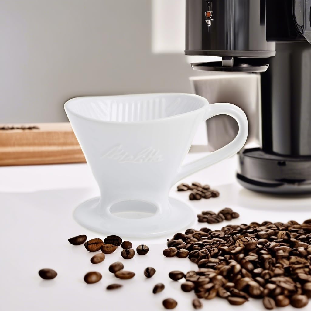 Cafetera Melitta Brillante Blanco Ceramic Signature Series de Vertido