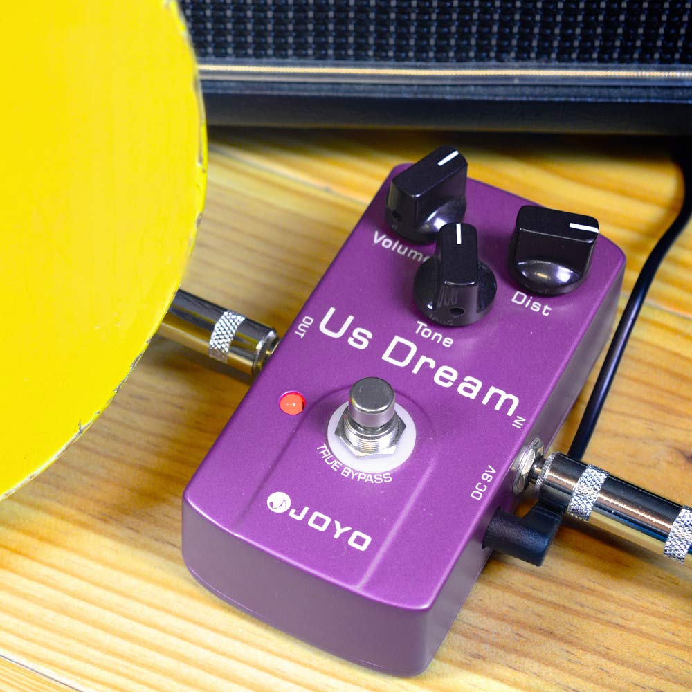JOYO - Pedal de distorsión de alta ganancia simula amplificador de tubo conducido para efecto guitarra eléctrica - True Bypass (US Dream JF-34)