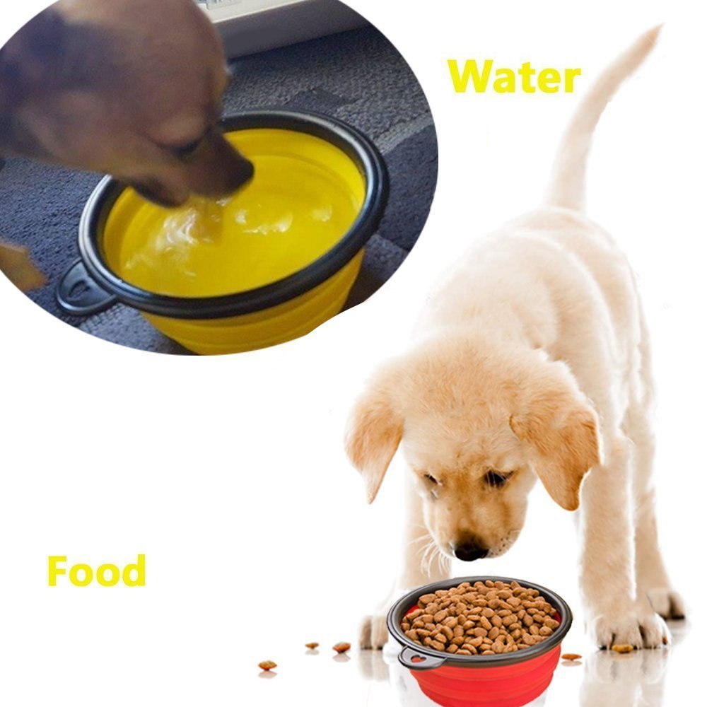 Platos para Perro Wolfi Plegables y Portátiles Grado Alimenticio Libre de BPA para Viajar