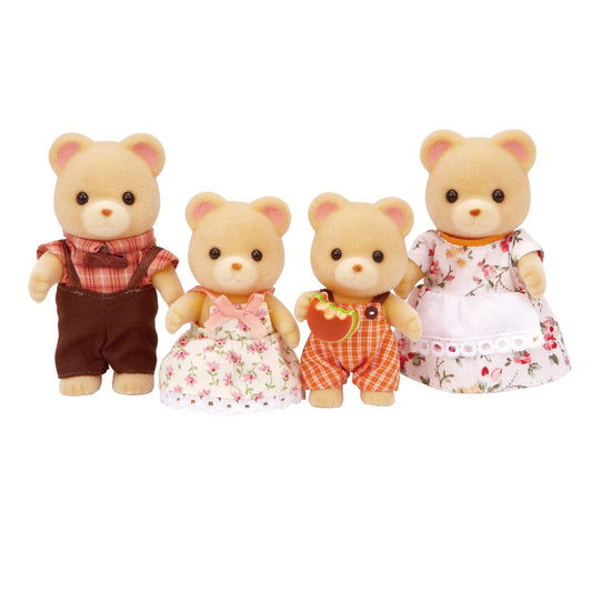 Calico Critters Cuddle Bear Family, muñecas, Cifras de casa de muñecas, Juguetes coleccionables, 4 Unidades
